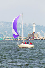 Fototapeta premium Sailboat in the sea