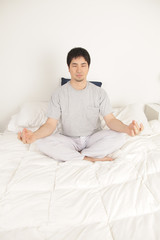 Man meditating