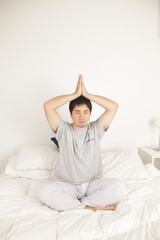 Fototapeta na wymiar Man meditating