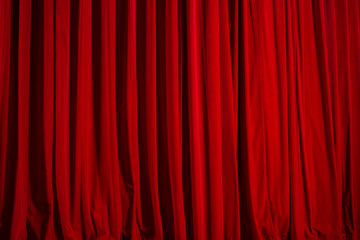  theatre curtain of red velvet