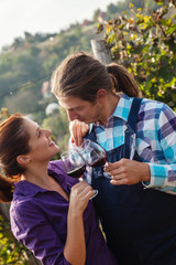 Obraz premium Beautiful Couple Toasting