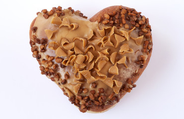 Heart shaped donut