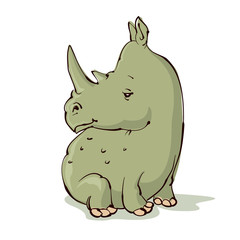 Cartoon rhino