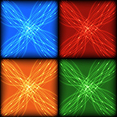 set background of colorful neon intersecting lines. abstract vector illustration eps10
