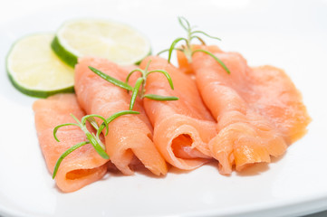 Filetes de salmón ahumado