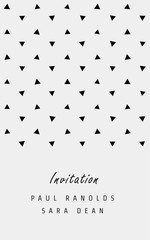 Vector minimal invitation card or ticket, monochrome geometric pattern templates. Ideal for Save The Date, tickets, anniversary date, birthday cards, invitations.