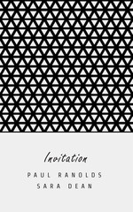 Vector minimal invitation card or ticket, monochrome geometric