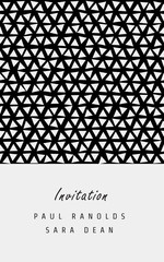 Vector minimal invitation card or ticket, monochrome geometric