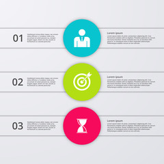 Vector illustration infographics three options