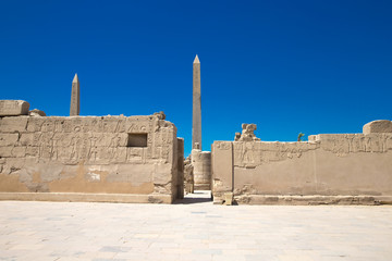 Ancient ruins of Karnak temple in Egypt