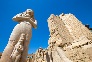 Ancient ruins of Karnak temple in Egypt