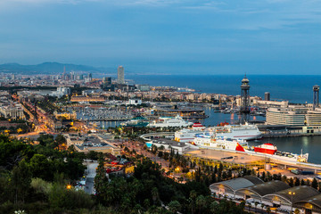 Panoramic view of Barcelona