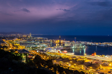 Panoramic view of Barcelona