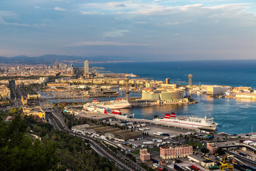 Panoramic view of Barcelona