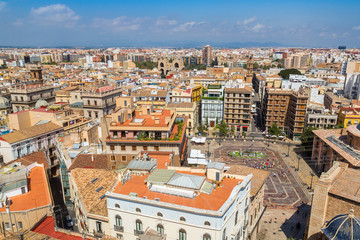 Fototapeta na wymiar Valencia aerial skyline