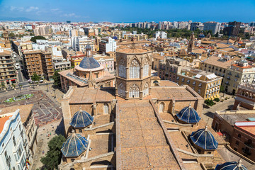 Valencia aerial skyline