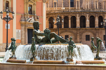 Fountain Rio Turia  in Valencia