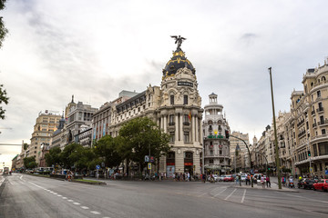 Fototapeta na wymiar Metropolis hotel in Madrid, Spain