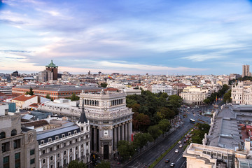 Fototapeta na wymiar Panoramical aerial view of Madrid