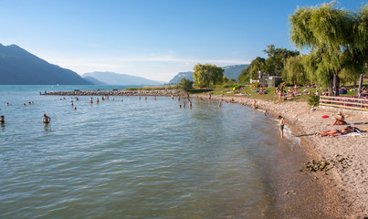 Plage du Lido à Tresserve (Lac du Bourget)