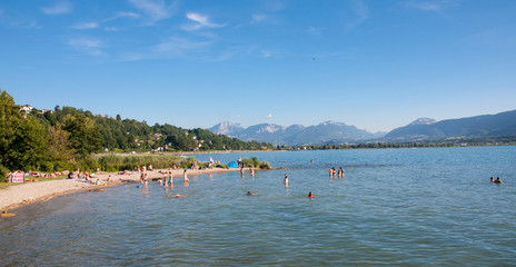 Plage du Lido à Tresserve (Lac du Bourget)
