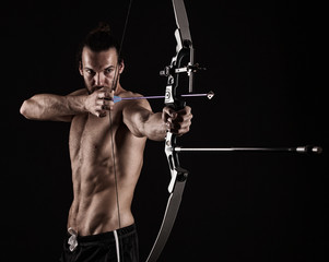 bow-hunter with a modern compound bow