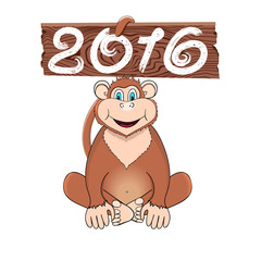 Monkey with banner 2016