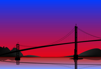 City bridge background