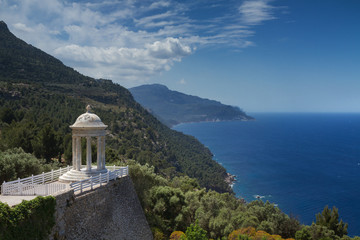 Temple overlooking the coast of Mallorca