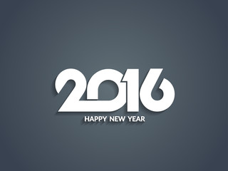 Beautiful text design of happy new year 2016.