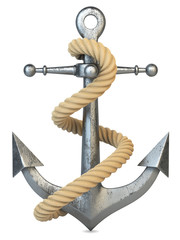 Anchor and rope © Oleksandr Delyk