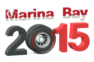 Obraz na płótnie Canvas F1 Marina Bay Race 2015 concept