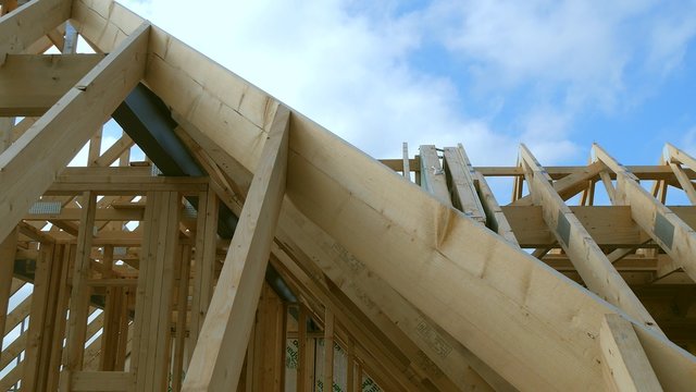 New residential construction home framing