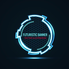 vector illustration of Futuristic banner