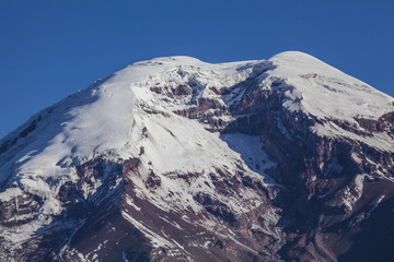 Chimborazo volcano and paramo