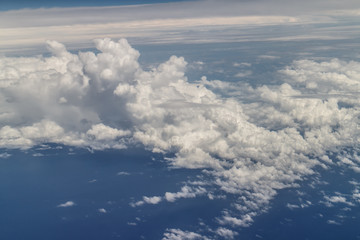 Obraz na płótnie Canvas aerial sky view from a plane