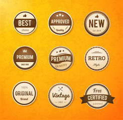 Illustartion of Set of retro vintage badges and labels