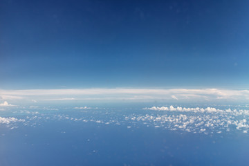 Naklejka na ściany i meble aerial sky view from a plane