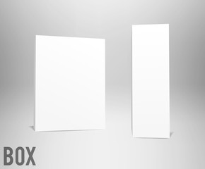 vector illustration of White Package Box.Mockup.