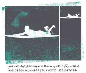 stencil surf frame with rider © locotearts