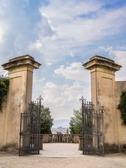 Gates on top of a Florence hill