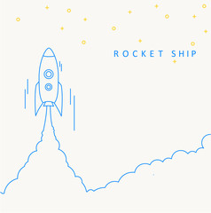 vector illustration of Rocket launch icon. Vector illustration e