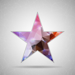 Abstract Creative concept vector icon of star for Web and Mobile