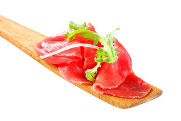 Beef Carpaccio on spatula