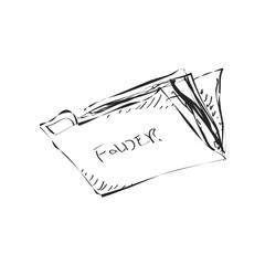 Simple doodle of a folder