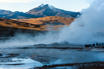 Valley Geysers at El Tatio, northern Chile, Atacama