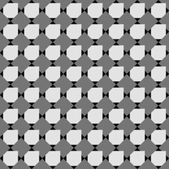 Monochrome pattern with black and gray overlapping squares on bl