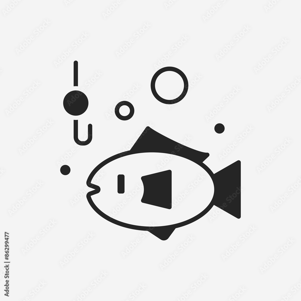 Canvas Prints fishing icon