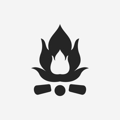 camp fire icon