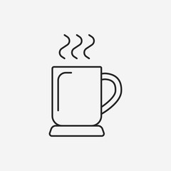 hot coffee line icon